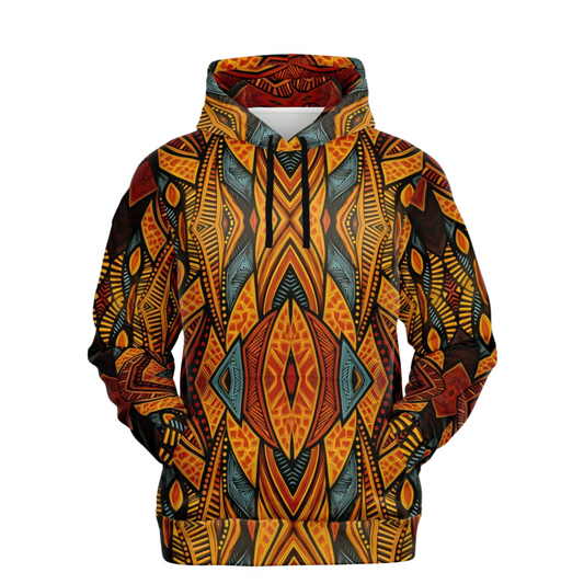 Fashion Hoodie - African Art - Nine Worlds Gear