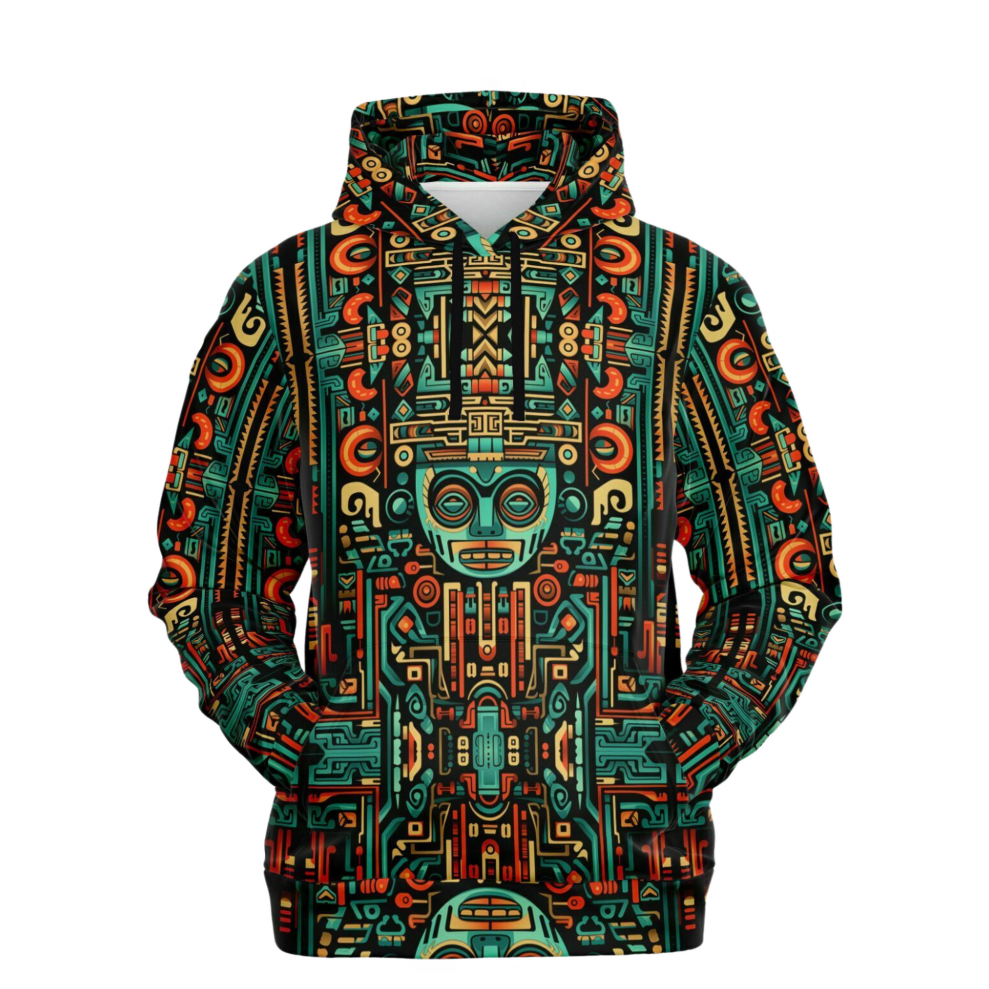 Fashion Hoodie - Aztec Art - Nine Worlds Gear