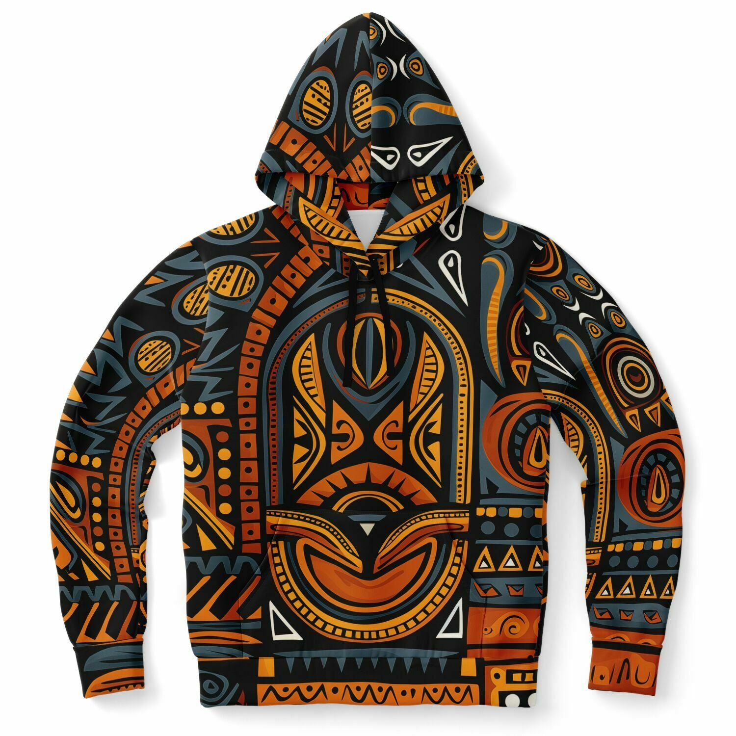 Fashion Hoodie - African Tribal Art - Nine Worlds Gear