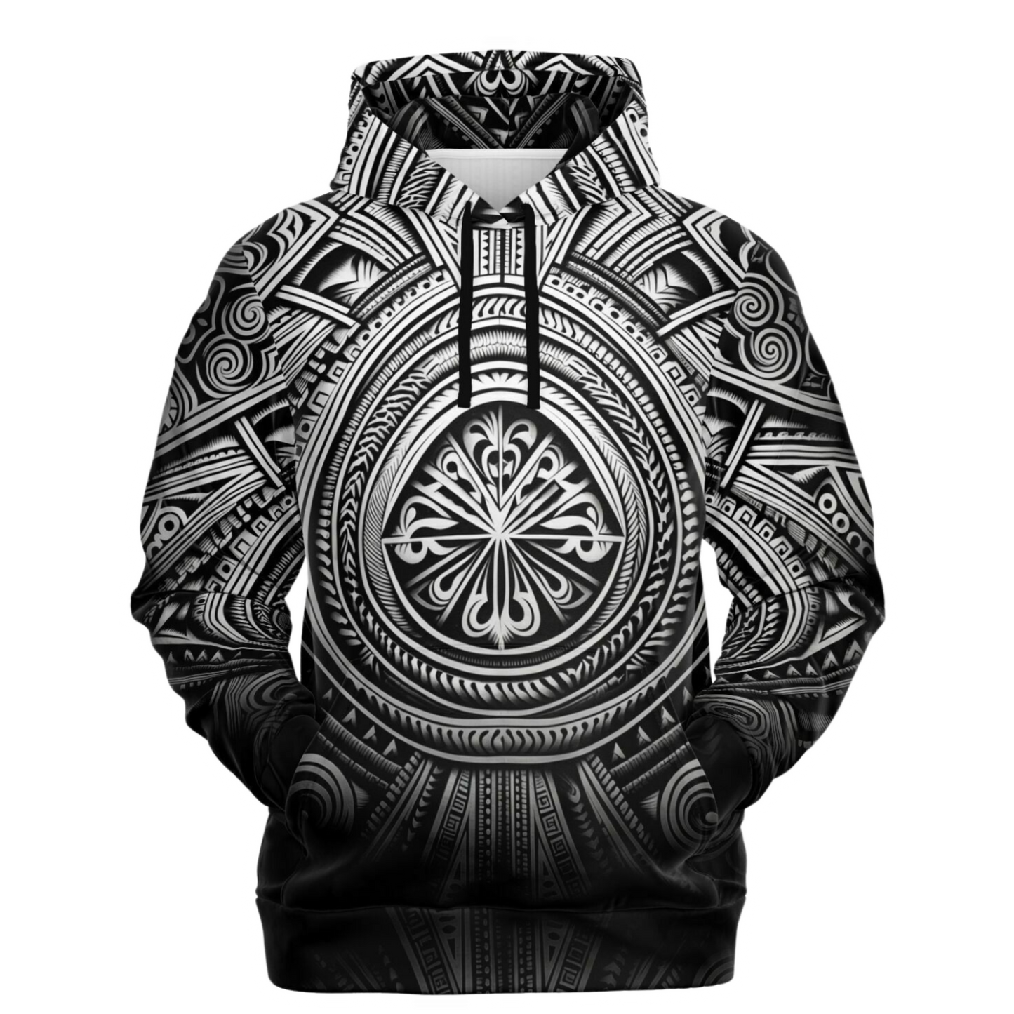 Fashion Hoodie - Polynesian Tattoo Art - Nine Worlds Gear