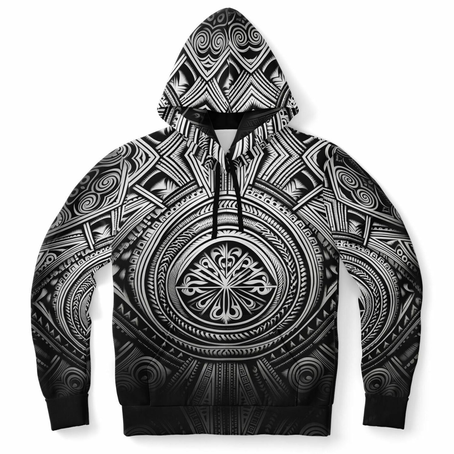 Fashion Hoodie - Polynesian Tattoo Art - Nine Worlds Gear
