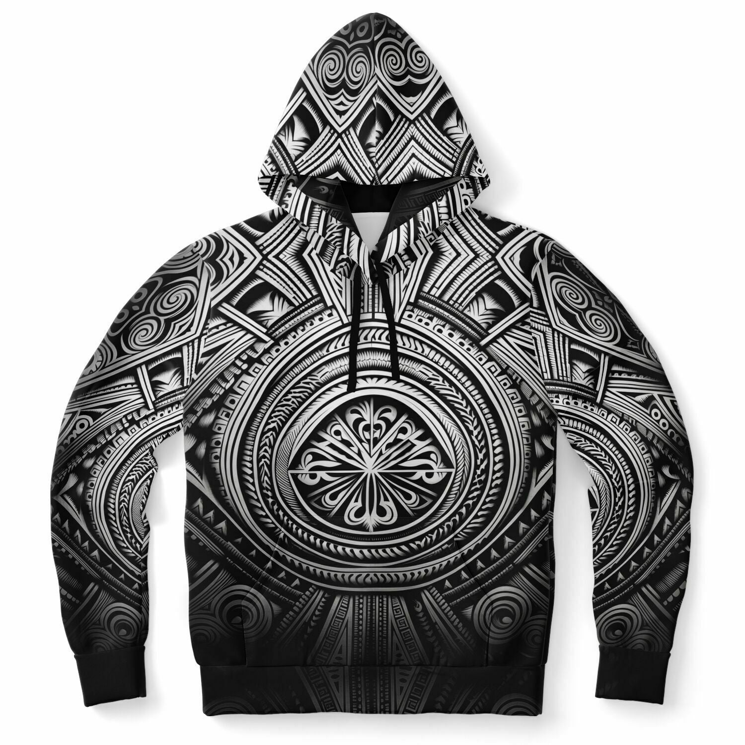 Fashion Hoodie - Polynesian Tattoo Art - Nine Worlds Gear