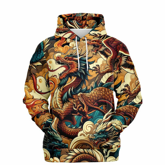 Fashion Hoodie - Waring Dragons - Nine Worlds Gear