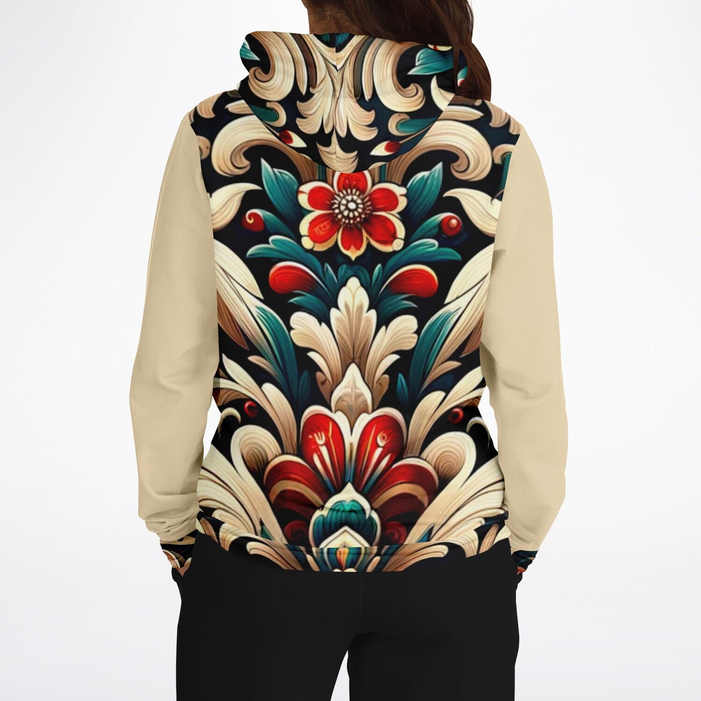 Fashion Hoodie - Norwegian Folk Art - Nine Worlds Gear