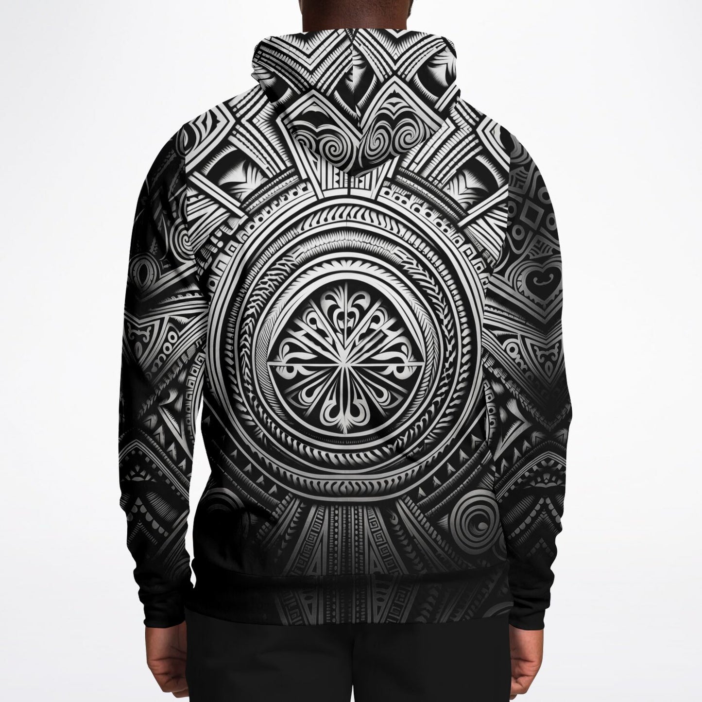 Fashion Hoodie - Polynesian Tattoo Art - Nine Worlds Gear