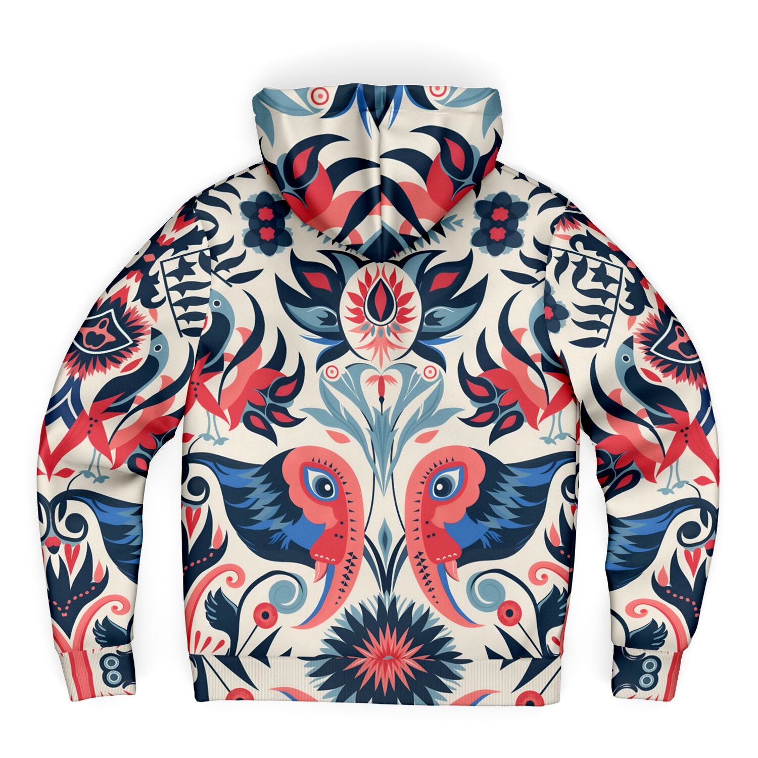 Fleece-Lined  Zip Hoodie - Columbian Zoomorphic Art - Nine Worlds Gear