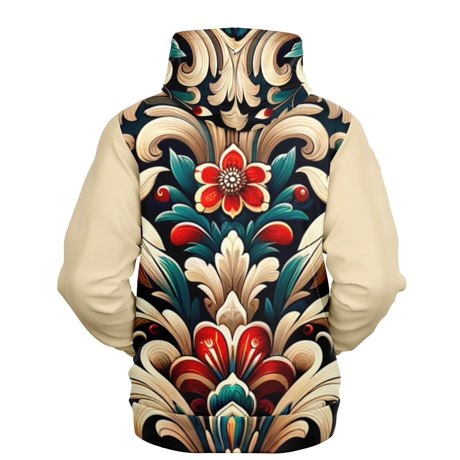 Fashion Hoodie - Norwegian Folk Art - Nine Worlds Gear