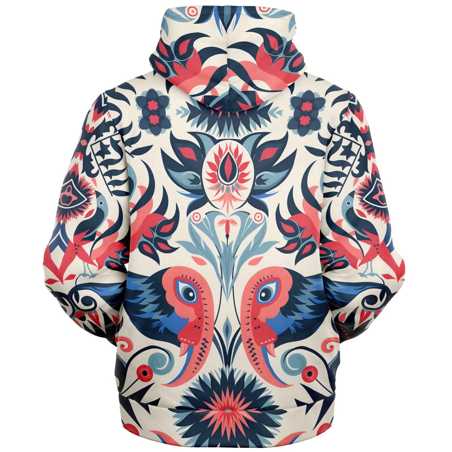 Fleece-Lined  Zip Hoodie - Columbian Zoomorphic Art - Nine Worlds Gear