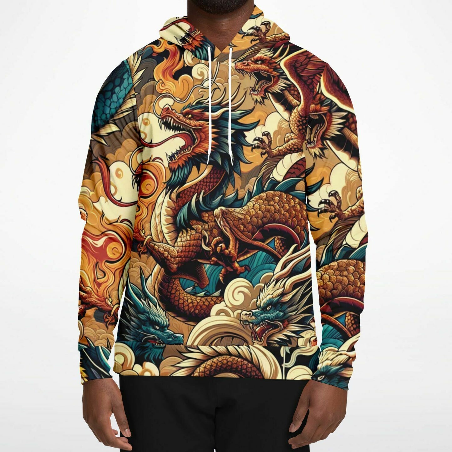 Fashion Hoodie - Waring Dragons - Nine Worlds Gear