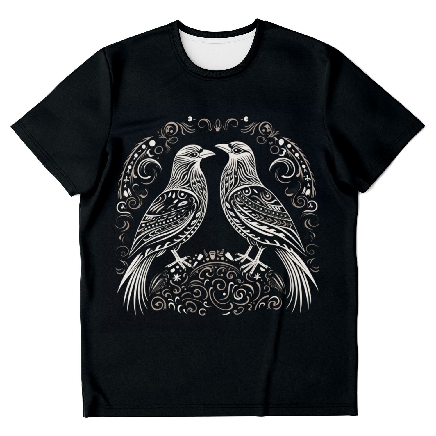 T-shirt - - Norse Viking & Mythology Collection - Huginn and Muninn - Nine Worlds Gear
