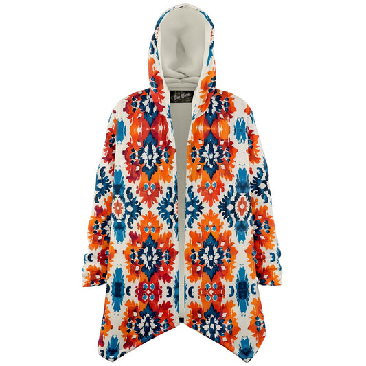 Microfleece Cloak - Ecuadorian Ikat - Nine Worlds Gear