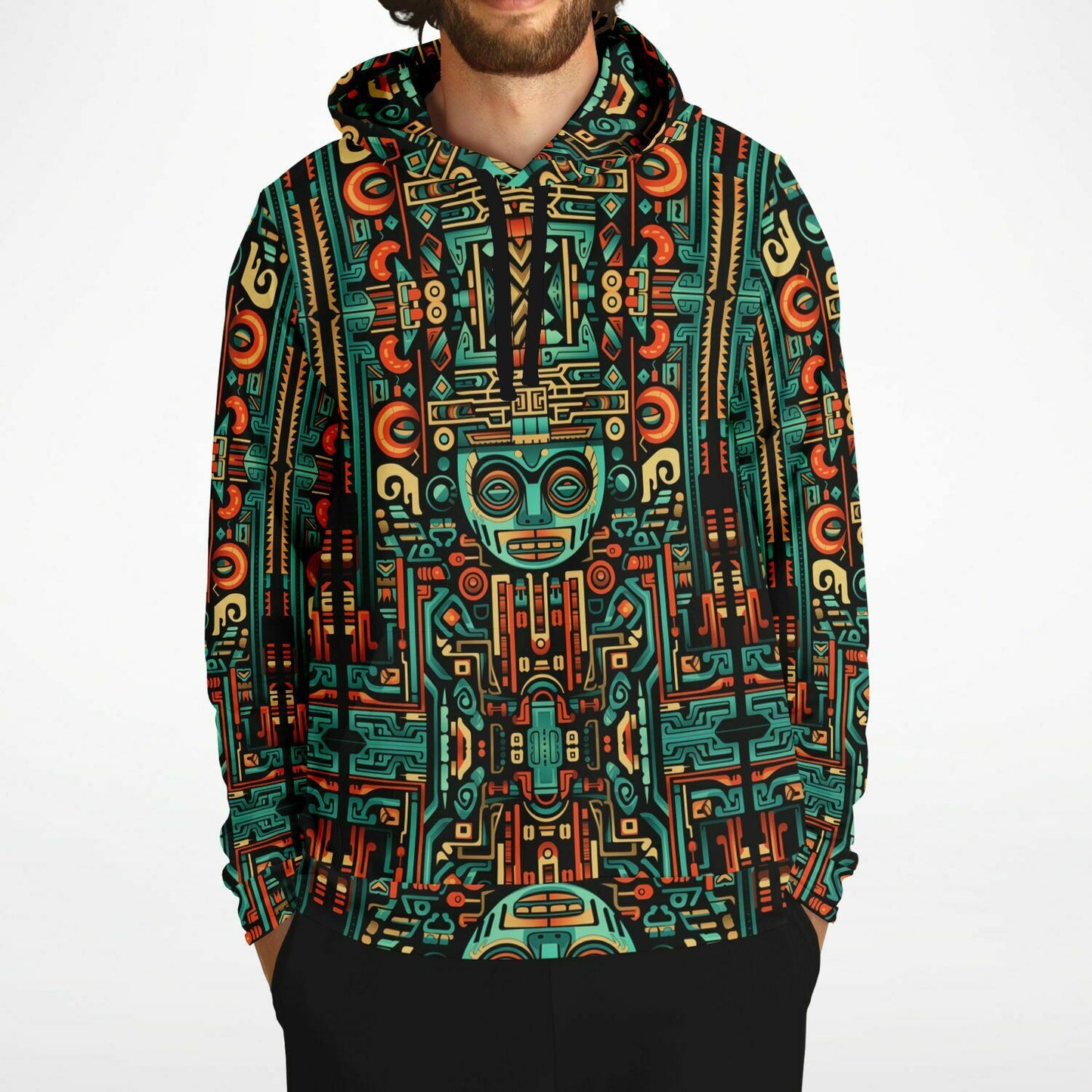 Fashion Hoodie - Aztec Art - Nine Worlds Gear