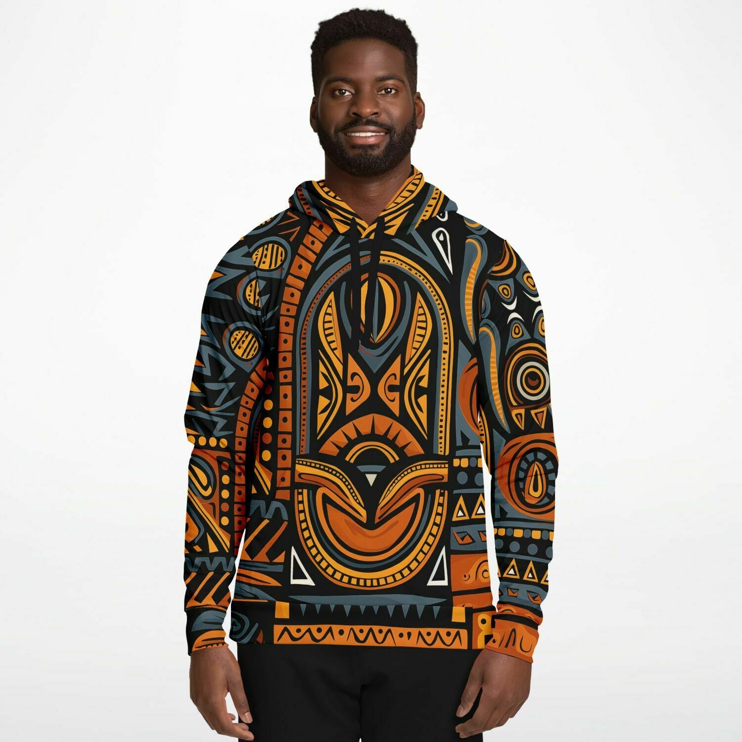 Fashion Hoodie - African Tribal Art - Nine Worlds Gear