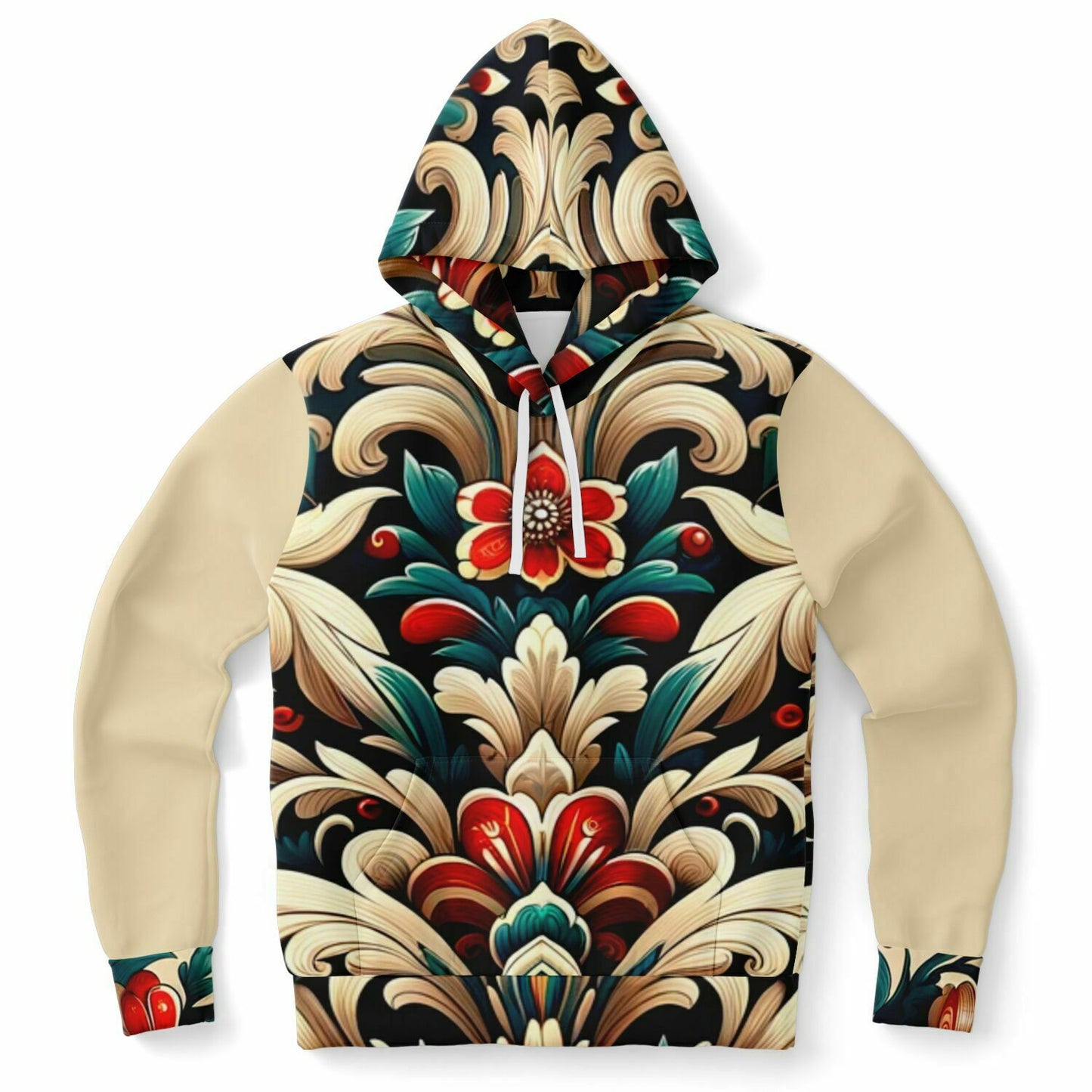 Fashion Hoodie - Norwegian Folk Art - Nine Worlds Gear