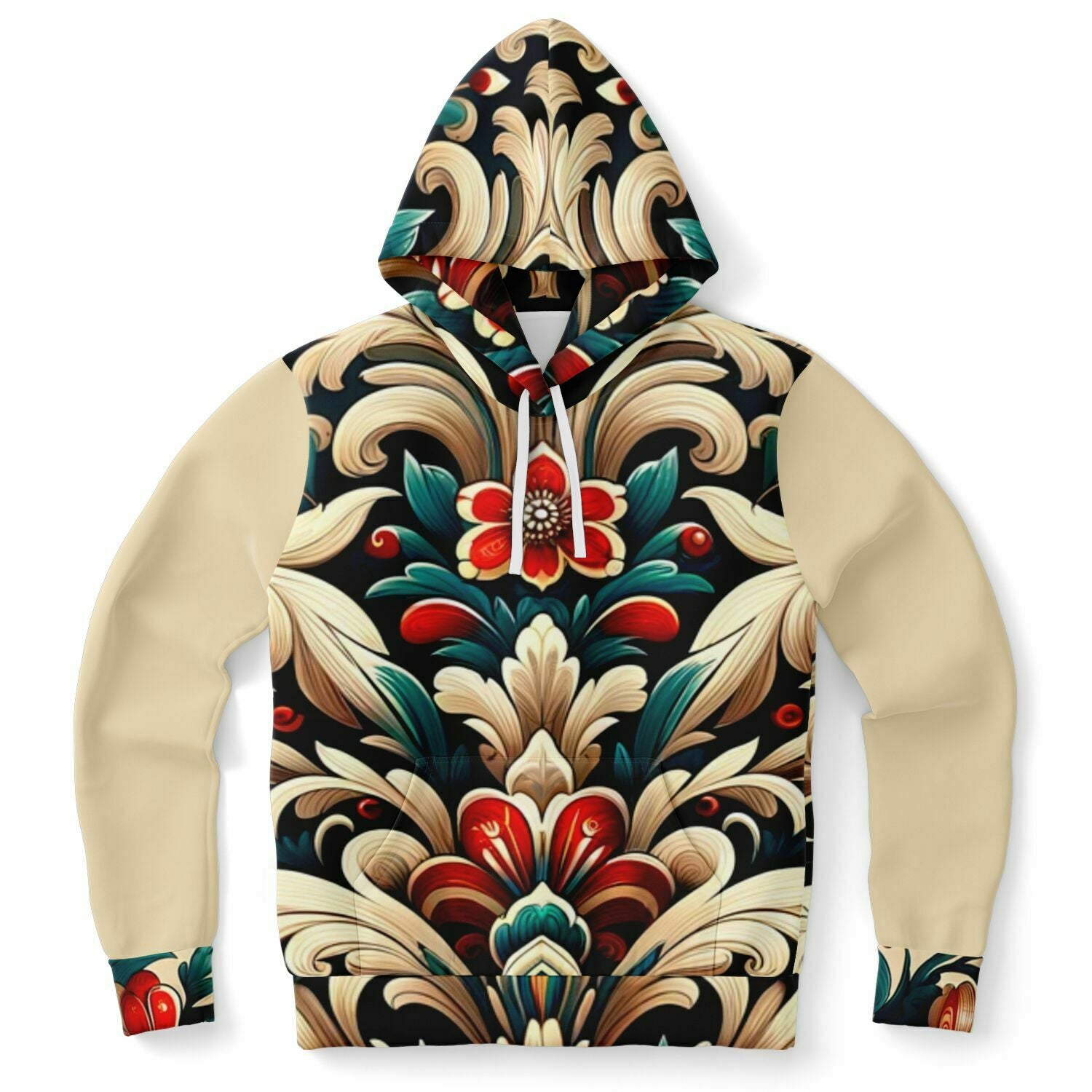 Fashion Hoodie - Norwegian Folk Art - Nine Worlds Gear