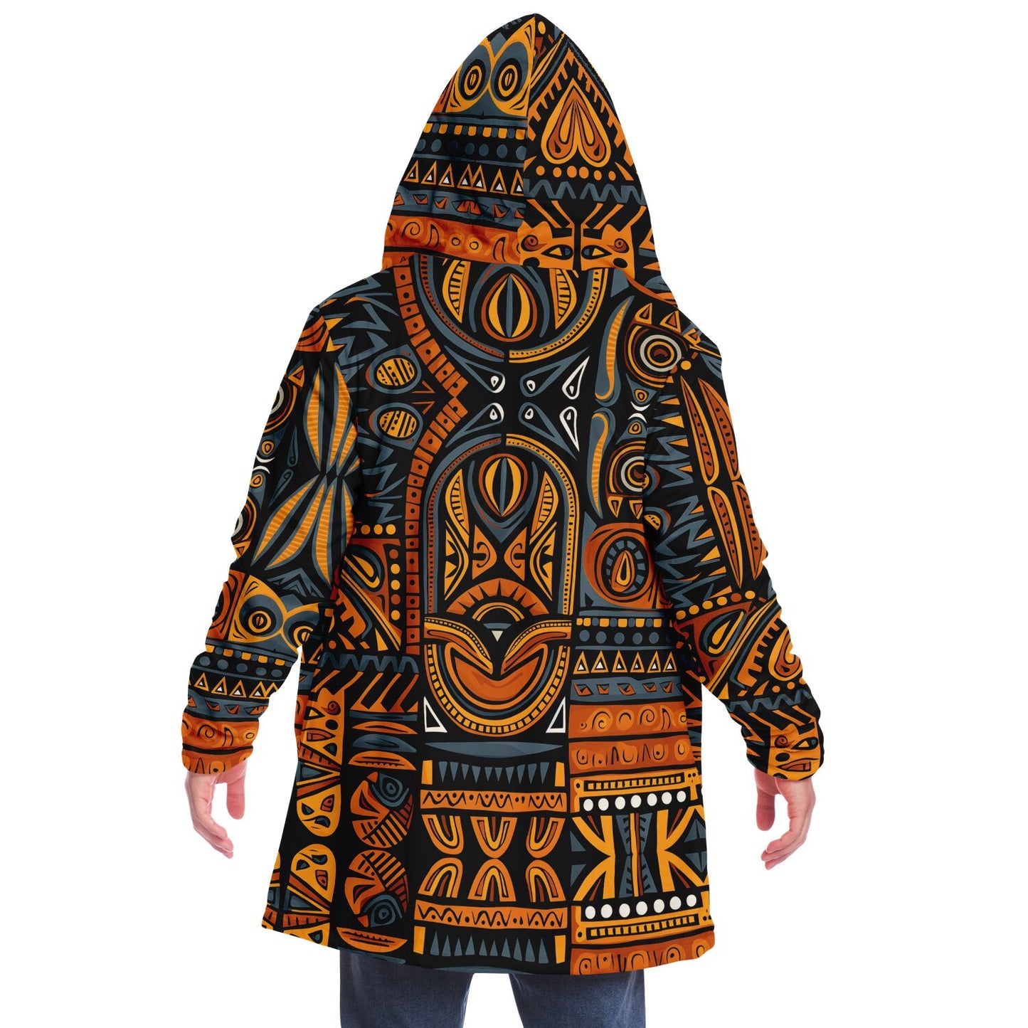 Microfleece Cloak - African Tribal Art - Nine Worlds Gear