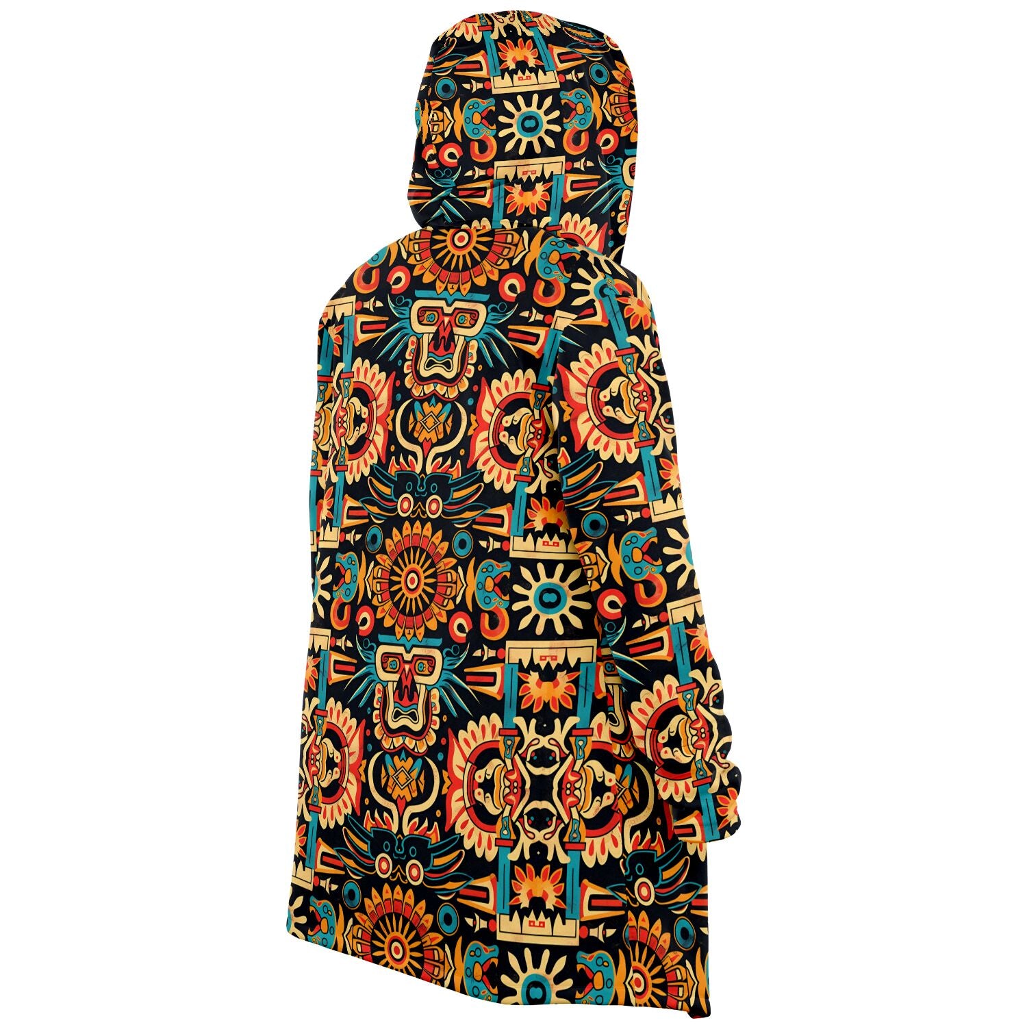 Microfleece Cloak - Mayan Folk Art - Nine Worlds Gear