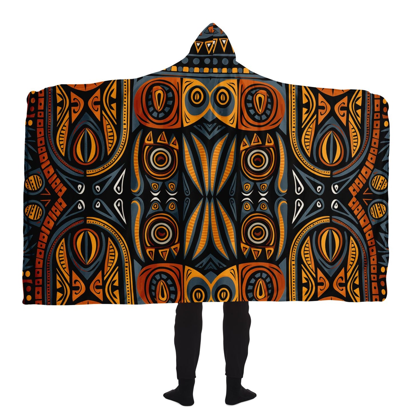 Hooded Blanket - African Tribal Art - Nine Worlds Gear