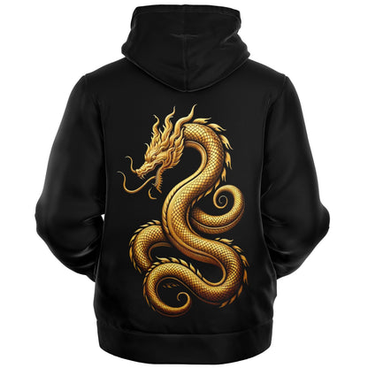 Fleece-Lined Zip Hoodie - Golden Serpent - Nine Worlds Gear