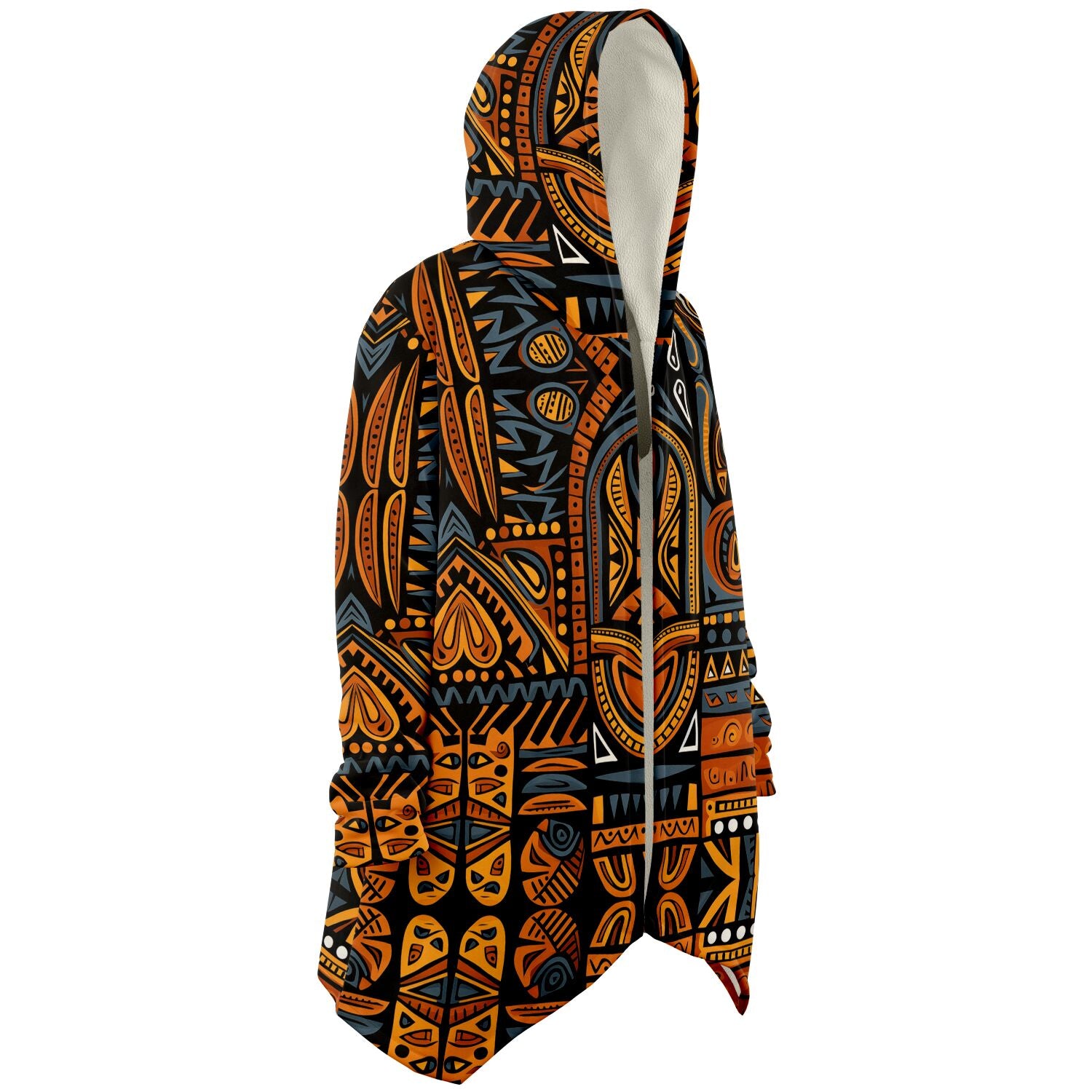 Microfleece Cloak - African Tribal Art - Nine Worlds Gear