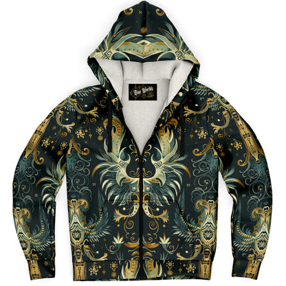 Fleece-Lined  Zip Hoodie - Norse Viking & Mythology Collection - Valkyrie - Nine Worlds Gear