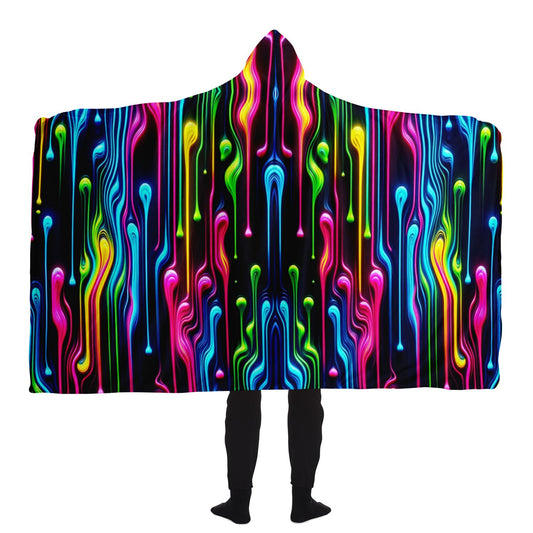 Hooded Blanket - Melted Neon - Nine Worlds Gear