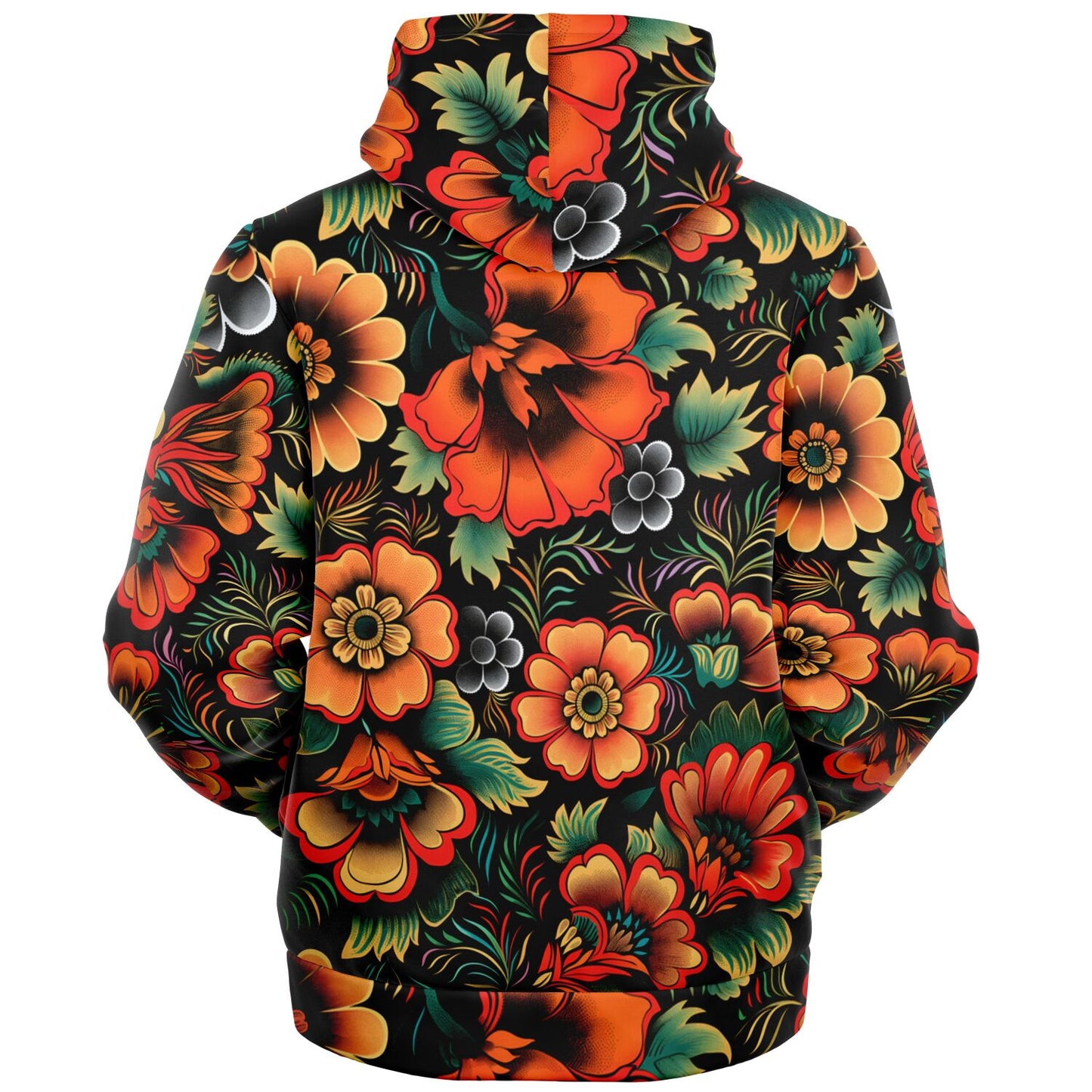 Fleece-Lined Zip Hoodie - Chilean Folk Art - Nine Worlds Gear