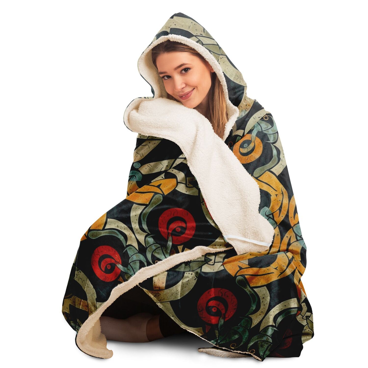 Hooded Blanket - Norse Viking & Mythology Collection - Jelling - Nine Worlds Gear