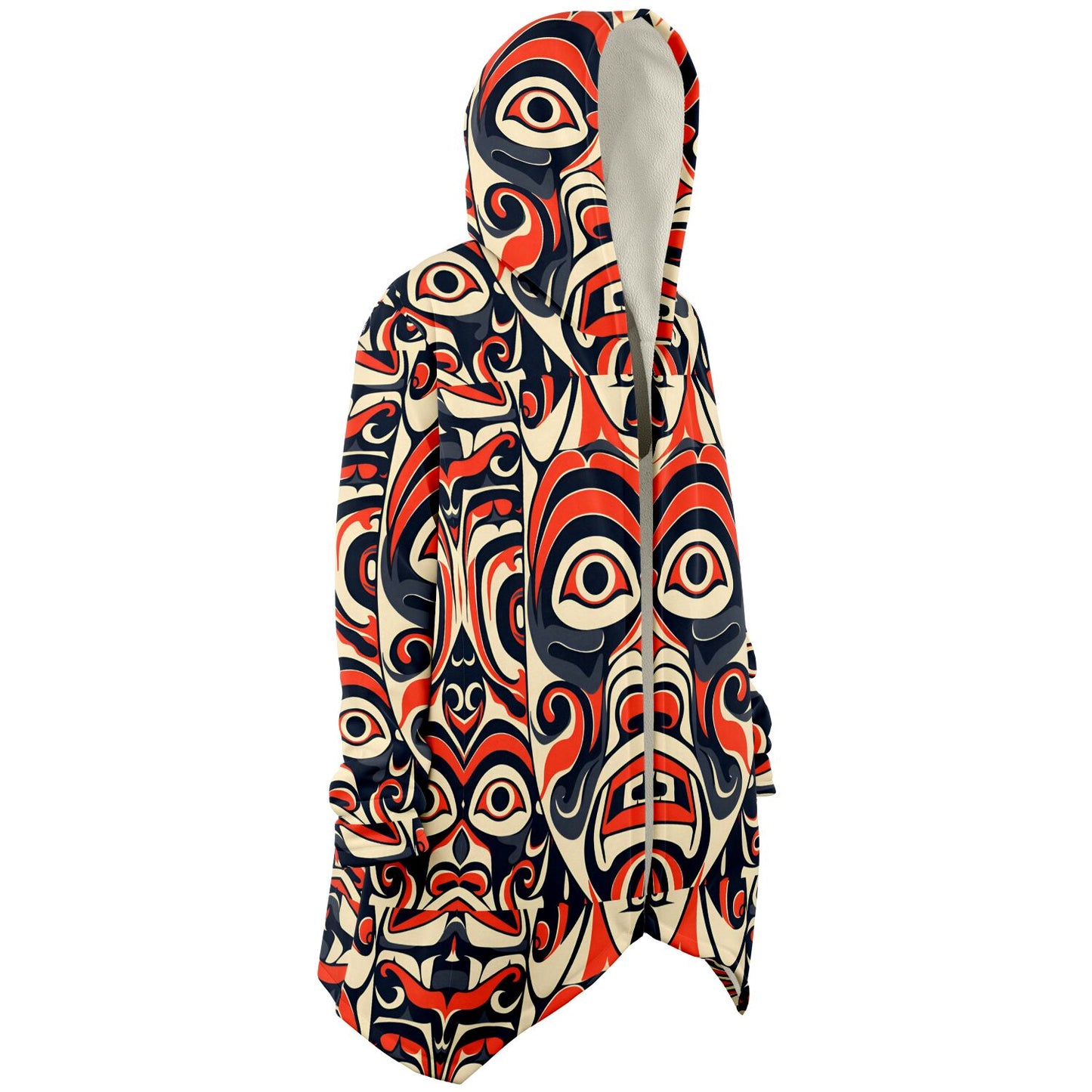 Microfleece Cloak - Columbian Totem Art - Nine Worlds Gear