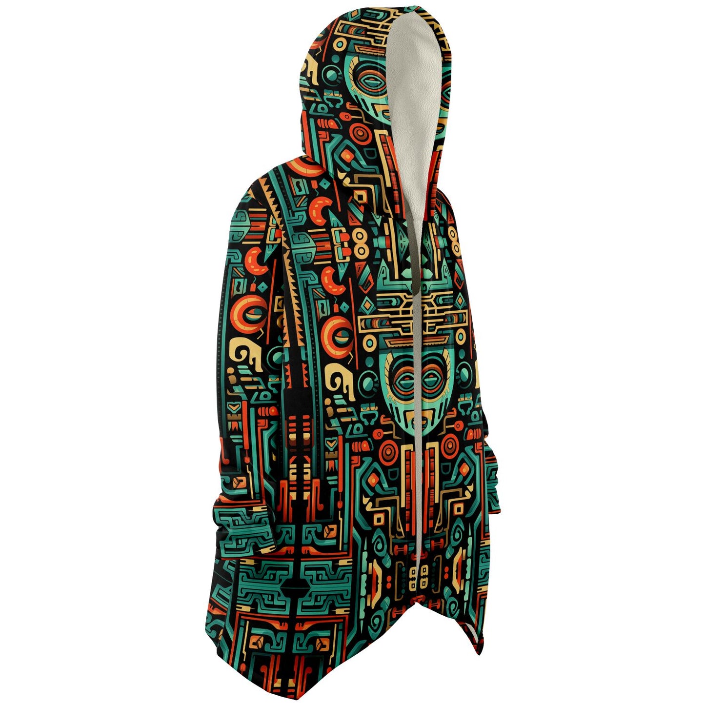 Microfleece Cloak - Aztec Art - Nine Worlds Gear