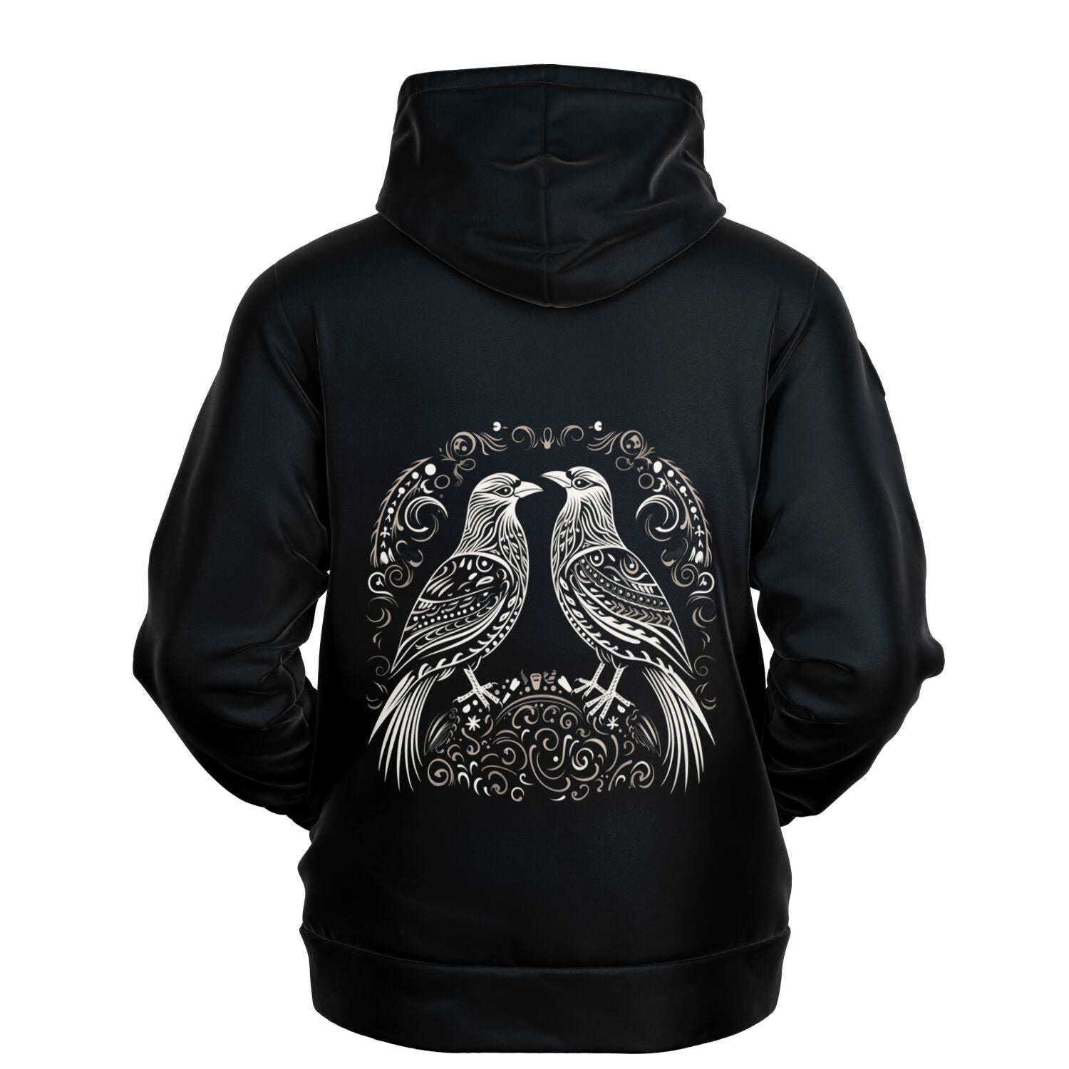 Fashion Hoodie - Norse Viking & Mythology Collection - Huginn and Muninn - Nine Worlds Gear