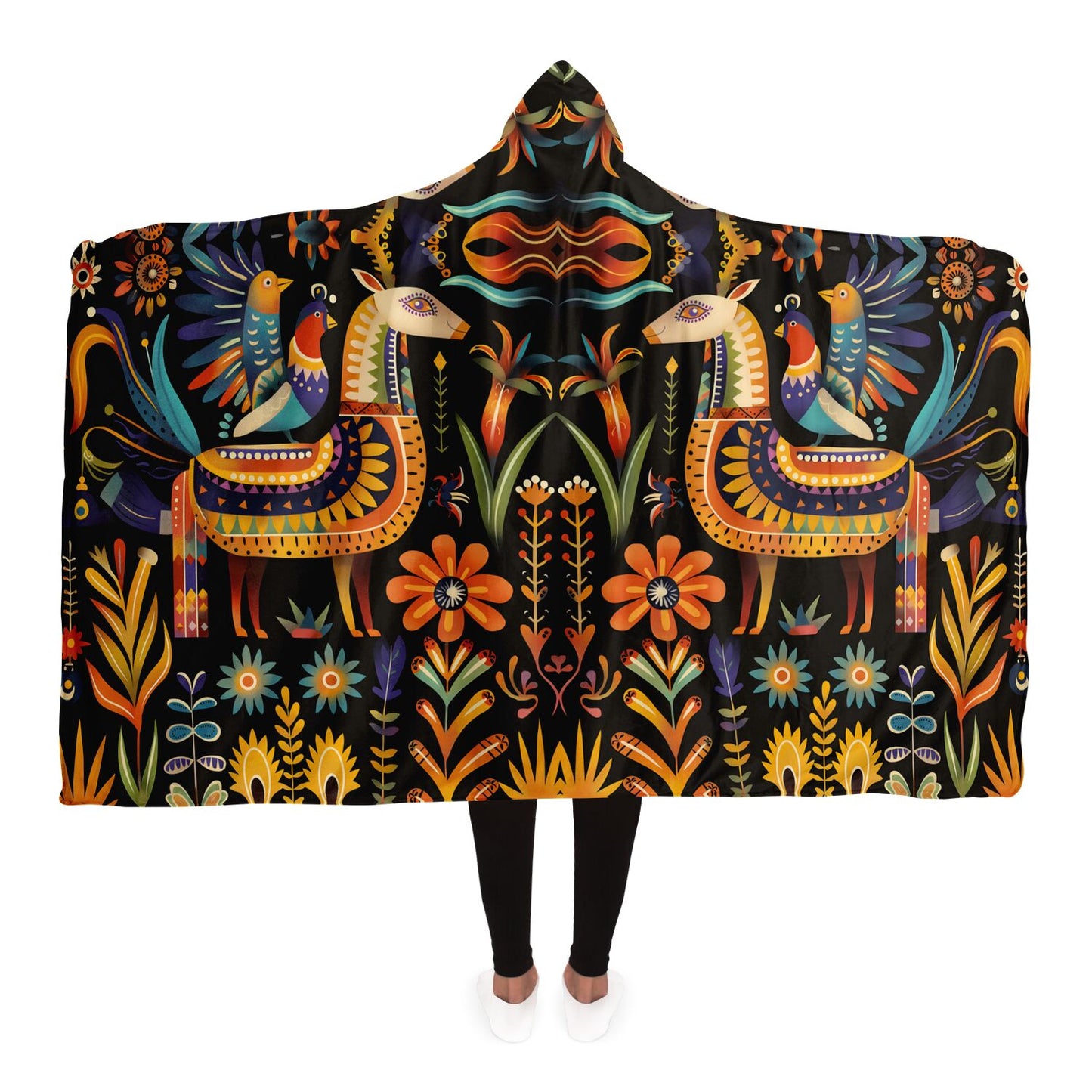 Hooded Blanket - Bolivian Folk Art - Nine Worlds Gear