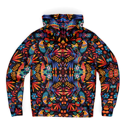 Fleece-Lined Zip Hoodie - Traditional Art of Paraguay - Nine Worlds Gear