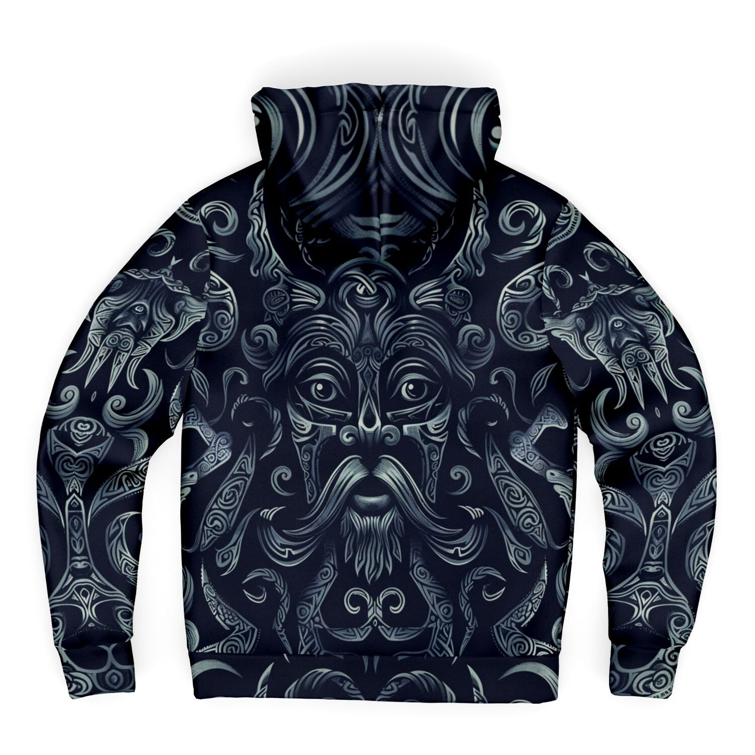 Fleece-Lined Zip Hoodie - Norse Viking & Mythology Collection - Odin - Nine Worlds Gear