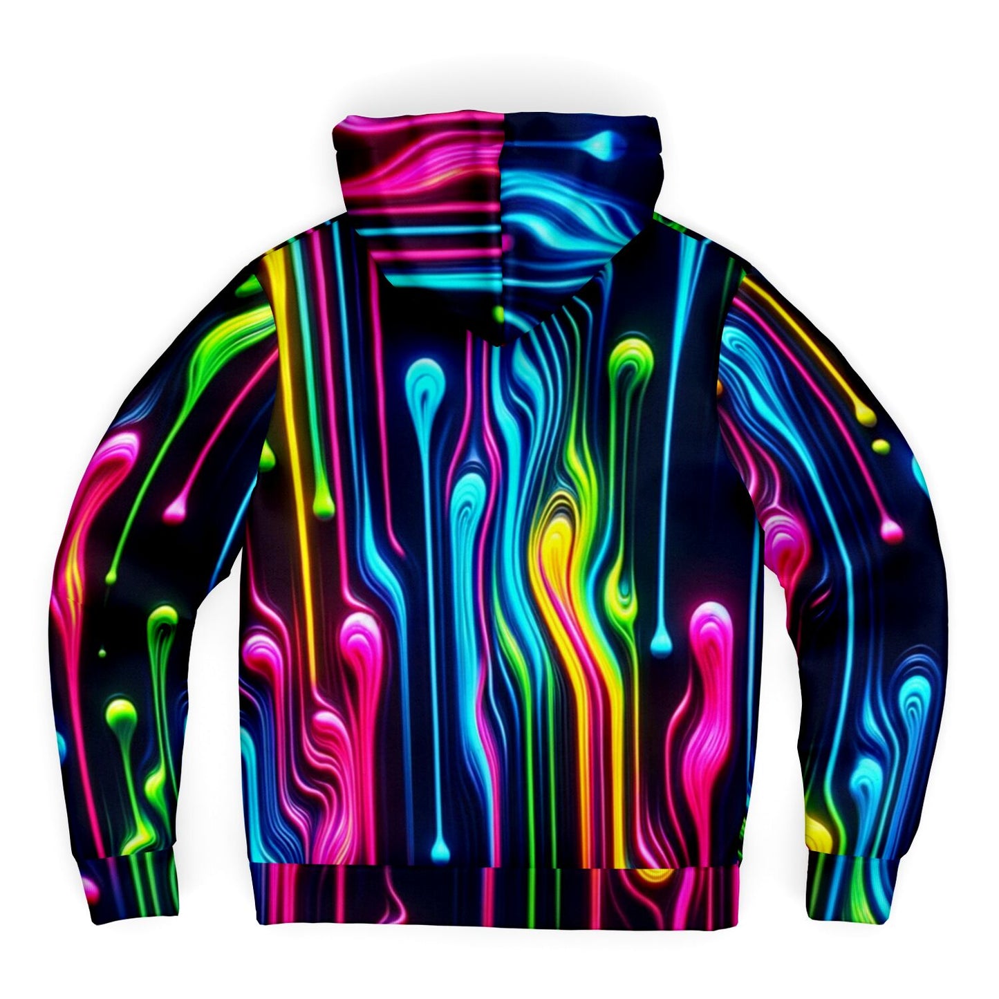 Fleece-Lined Zip Hoodie - Melted Neon - Nine Worlds Gear