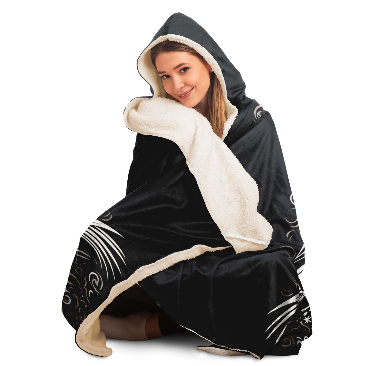 Hooded Blanket - Norse Viking & Mythology Collection - Huginn and Muninn - Nine Worlds Gear