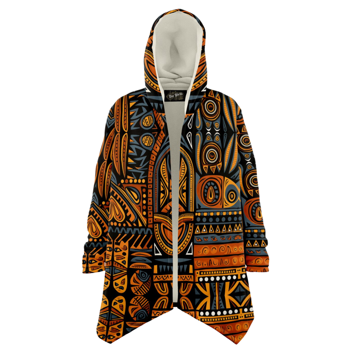 Microfleece Cloak - African Tribal Art - Nine Worlds Gear