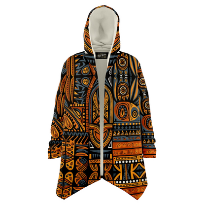 Microfleece Cloak - African Tribal Art - Nine Worlds Gear