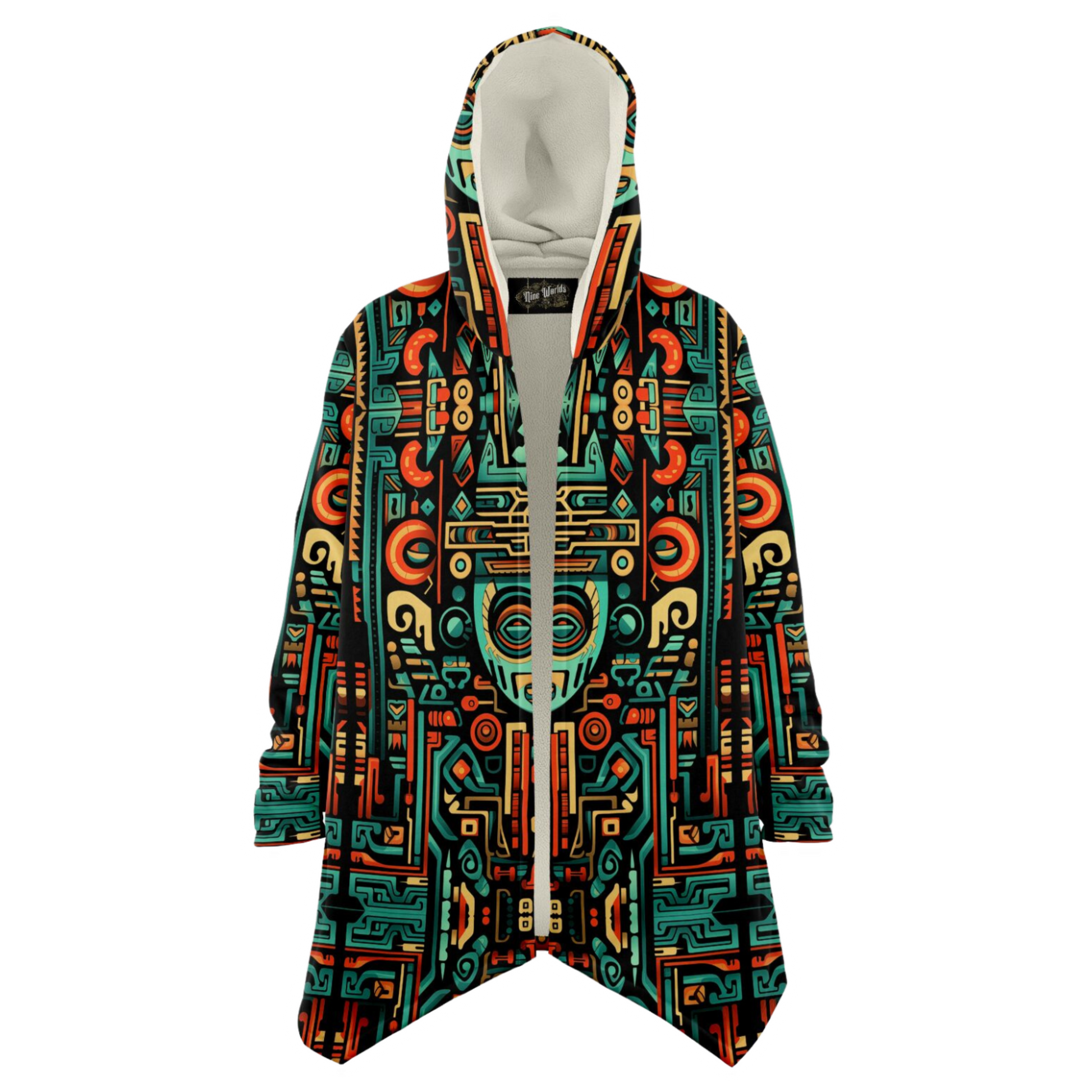 Microfleece Cloak - Aztec Art - Nine Worlds Gear