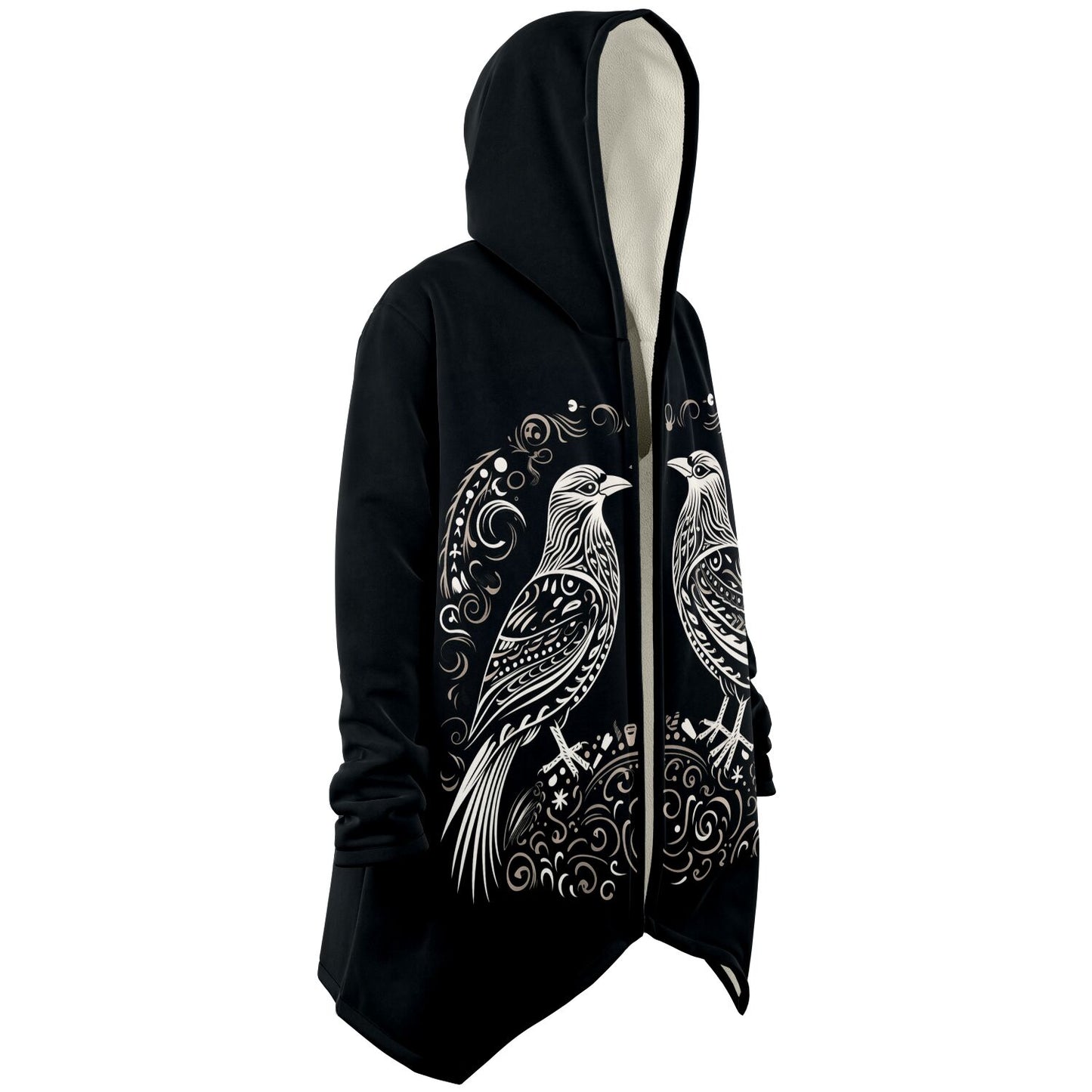 Microfleece Cloak - Norse Viking & Mythology Collection - Huginn and Muninn - Nine Worlds Gear