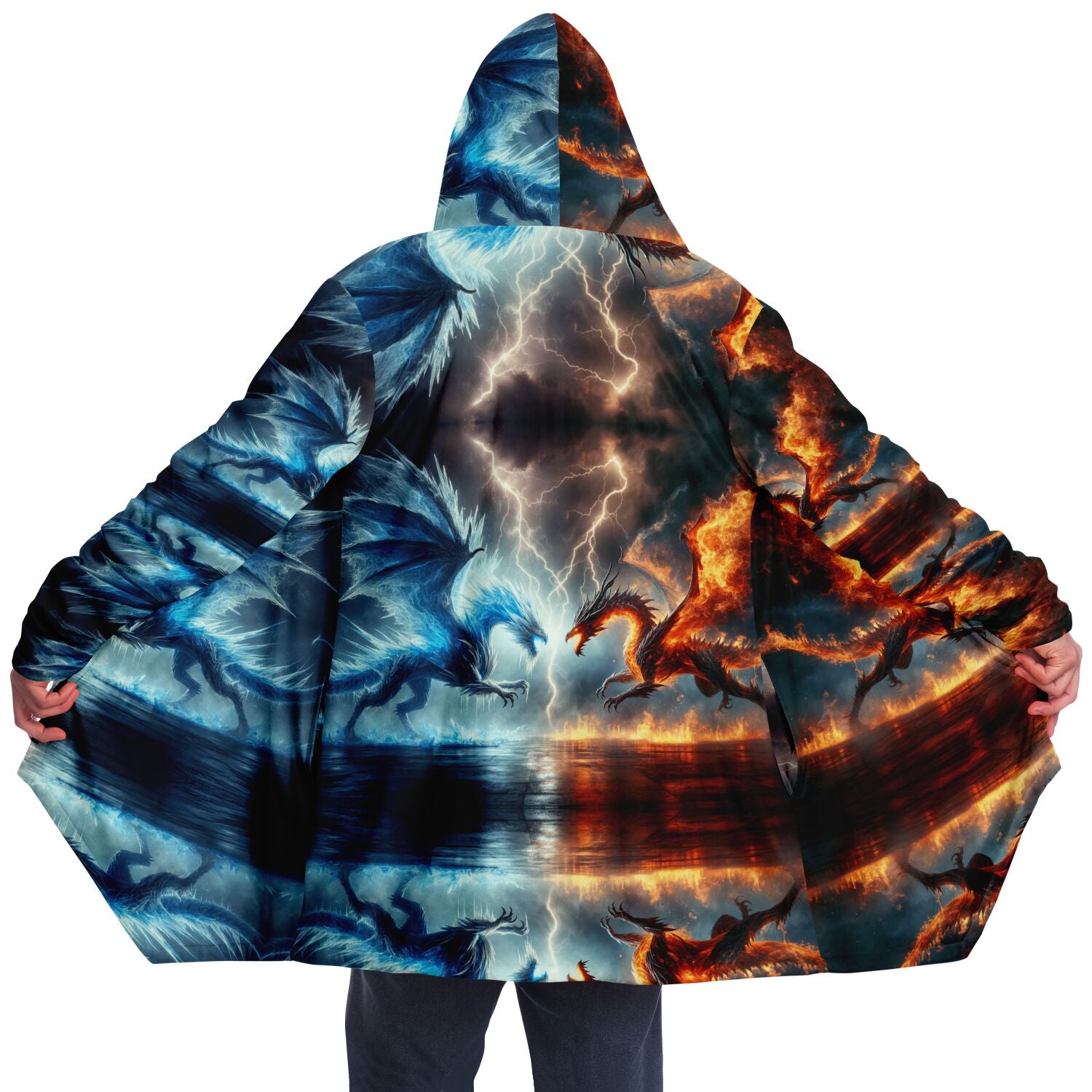 Microfleece Cloak - Fire and Ice - Nine Worlds Gear