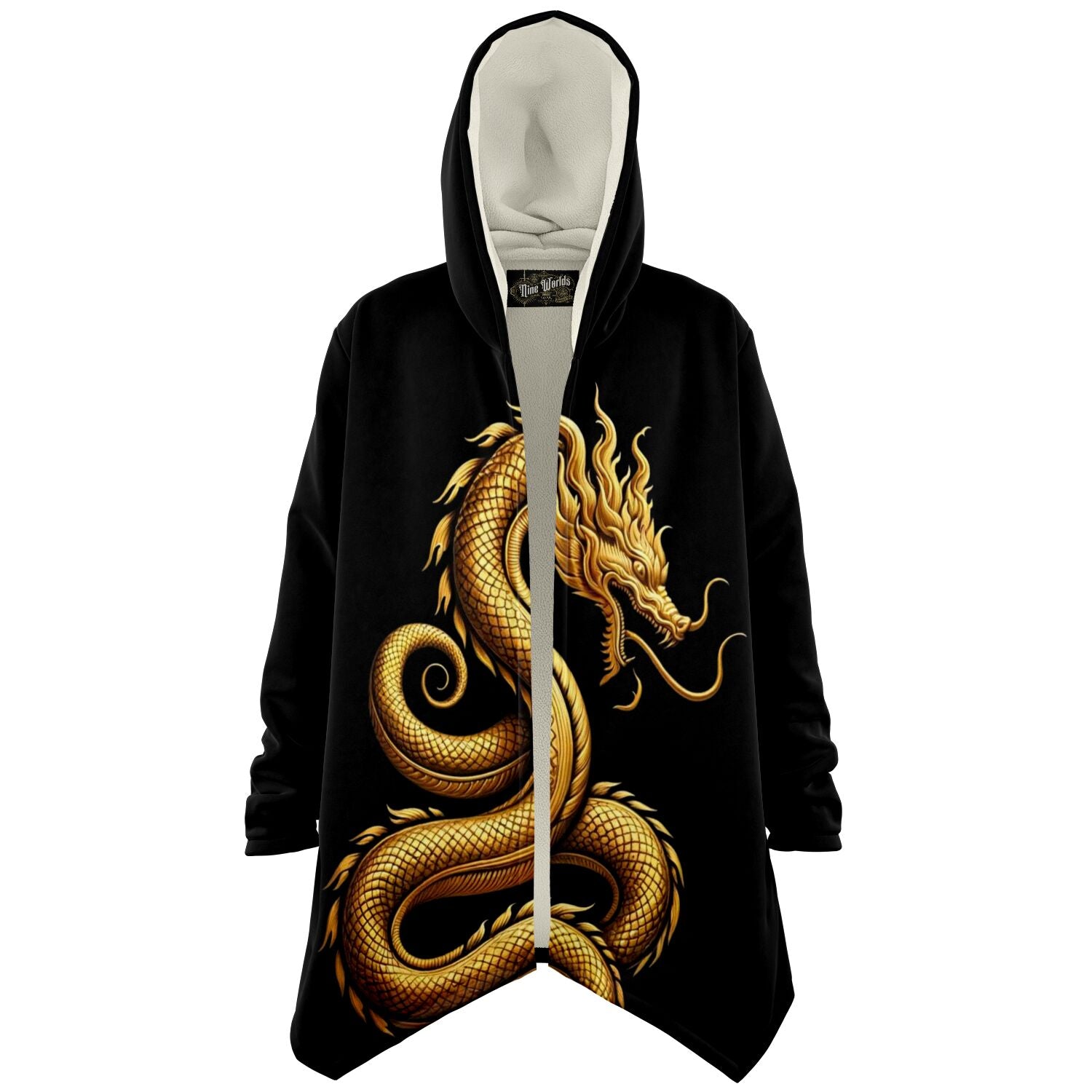 Microfleece Cloak - Golden Serpent - Nine Worlds Gear