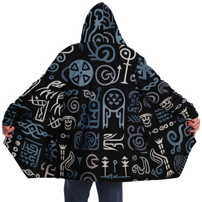 Microfleece Cloak - Norse Viking & Mythology Collection - Symbols - Nine Worlds Gear