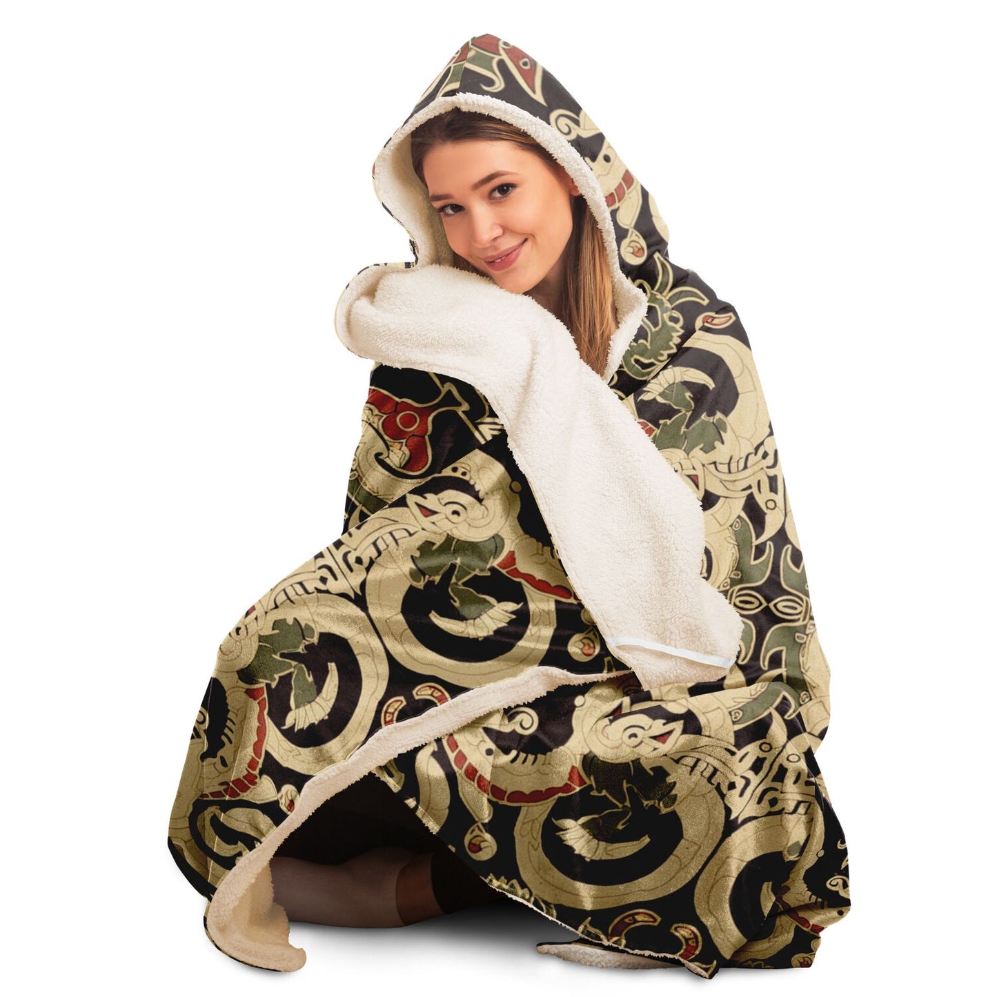 Hooded Blanket - Norse Viking & Mythology Collection - Mammen Style - Nine Worlds Gear