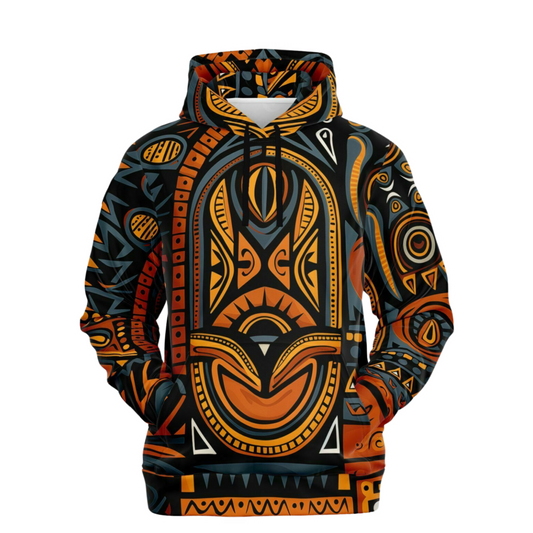 Fashion Hoodie - African Tribal Art - Nine Worlds Gear