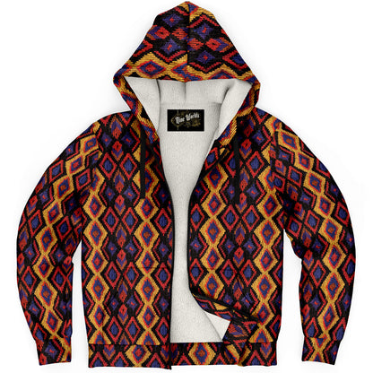 Fleece-Lined Zip Hoodie - Columbian Wayuu - Nine Worlds Gear