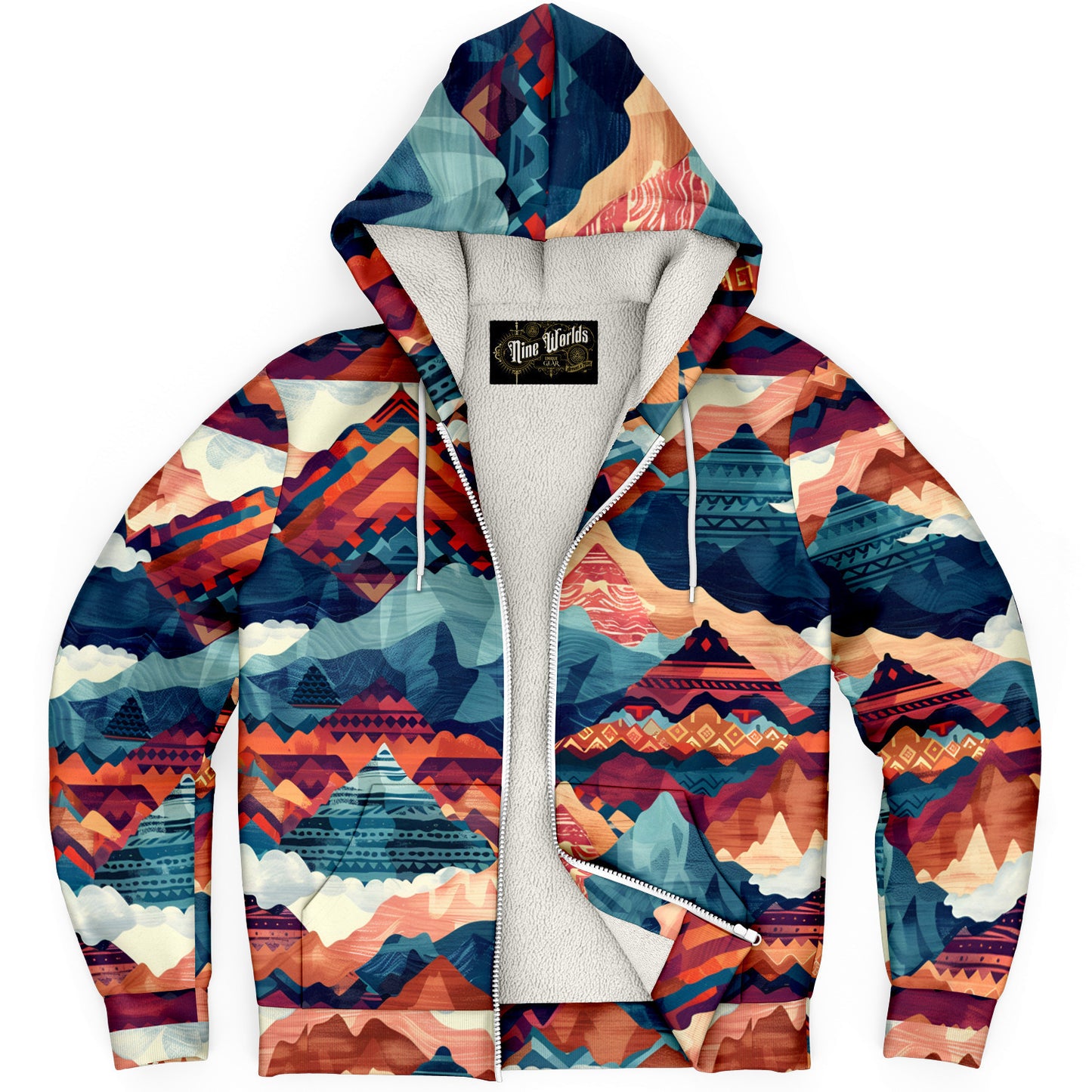 Fleece-Lined Zip Hoodie - Art of the Andes - Nine Worlds Gear