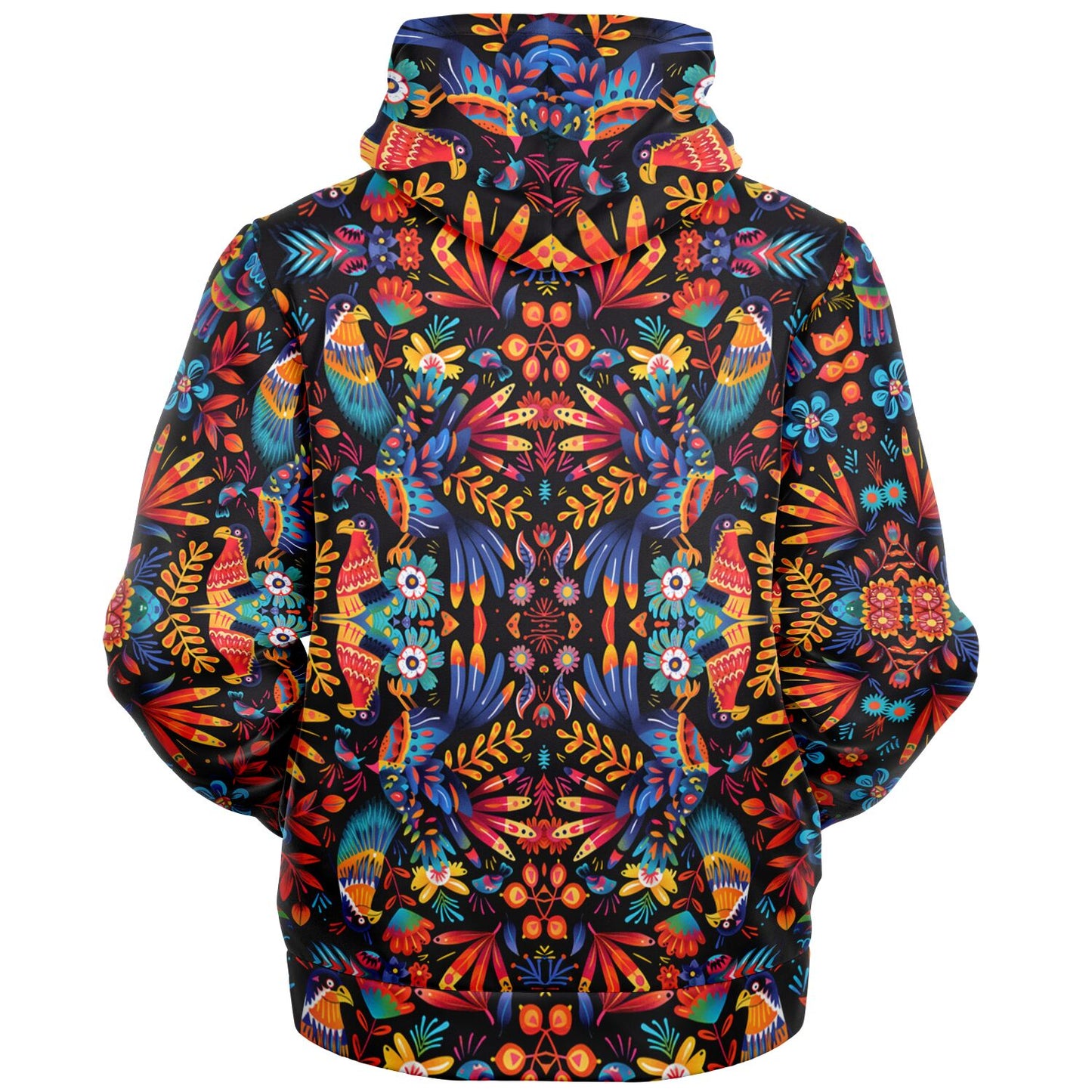 Fleece-Lined Zip Hoodie - Traditional Art of Paraguay - Nine Worlds Gear