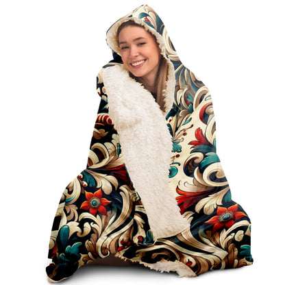 Hooded Blanket - Norwegian Folk Art - Nine Worlds Gear