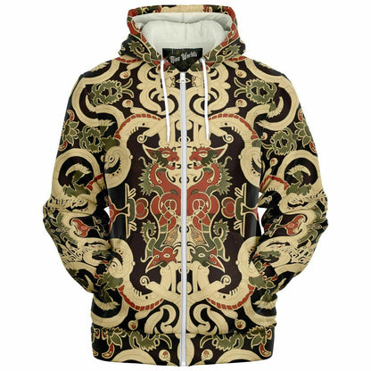 Microfleece Zip Hoodie - Norse Viking & Mythology Collection - Mammen Style - Nine Worlds Gear